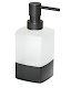 Sapho Gedy Koupelnové doplňky - Dávkovač mýdla Lounge na postavení, bílá/černá mat 545514