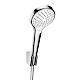 Hansgrohe Croma Select S - Set sprchové hlavice, 4 proudy, držáku a hadice 1,25 m, bílá/chrom 26421400