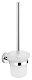 Aqualine Samba - Nástěnná WC štětka, chrom/mléčné sklo SB108