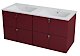Sapho Mitra - Dvojumyvadlová skříňka 1196x550x452 mm, bordó MT123