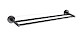 Sanela Nerezové doplňky - Dvojitý držák ručníků, délka 600 mm, matná černá SLZD 11N