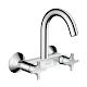 Hansgrohe Logis Classic - Dřezová nástěnná baterie se 2 kohouty, horní výtok, chrom 71286000