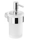 Sapho Gedy Koupelnové doplňky - Dávkovač mýdla s držákem, chrom/sklo satin PI8113